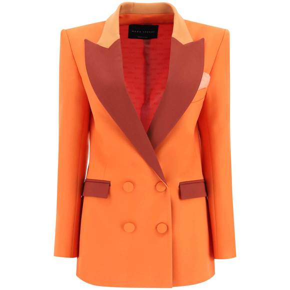 Hebe studio bianca double-breasted cady blazer - Picture 1 of 4